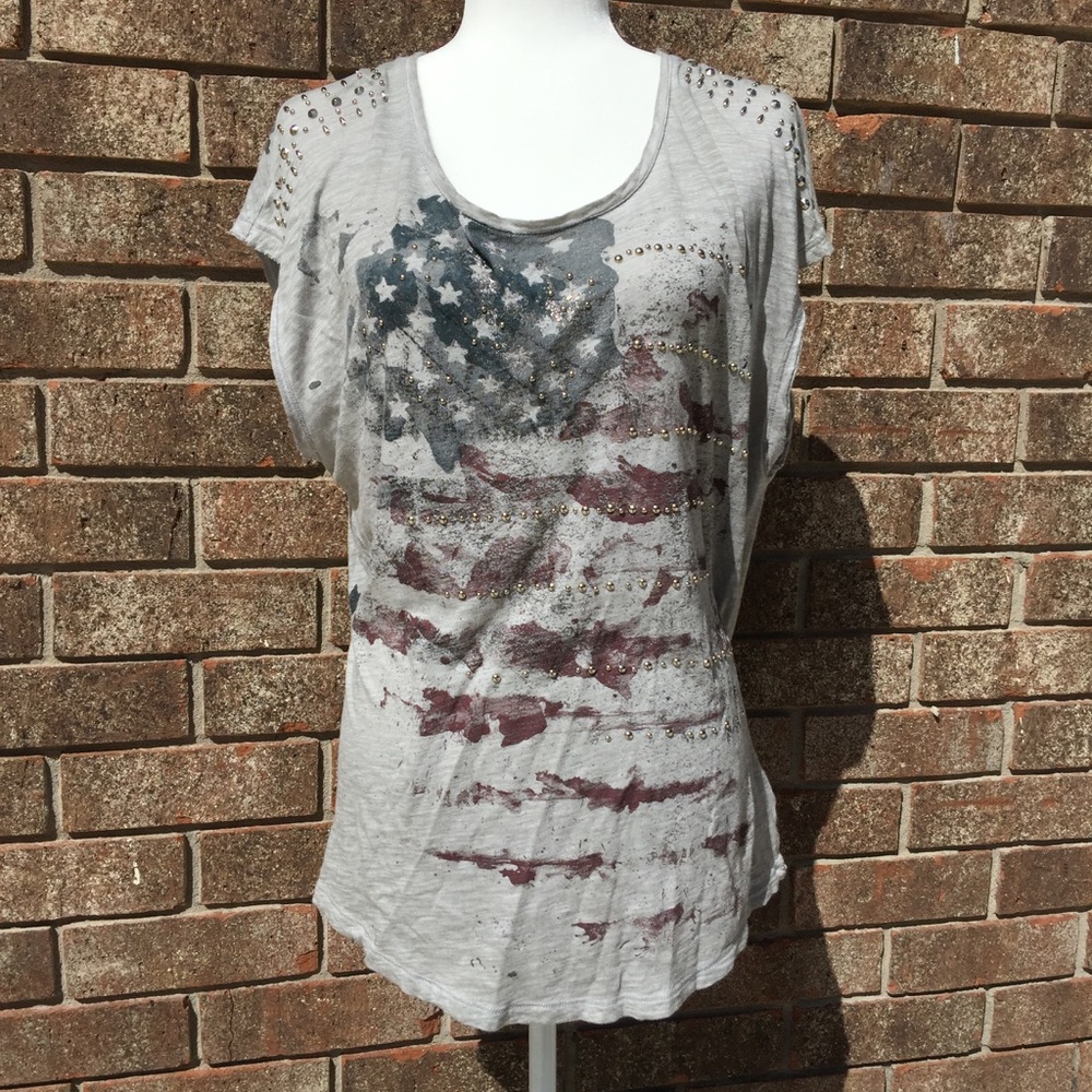 Rock & Republic Women's American Flag shirt